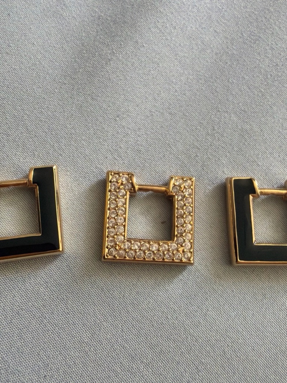 Dior Gold-Tone Square Pendant & Earring Set with Crystal Accents - Picture 5 of 6